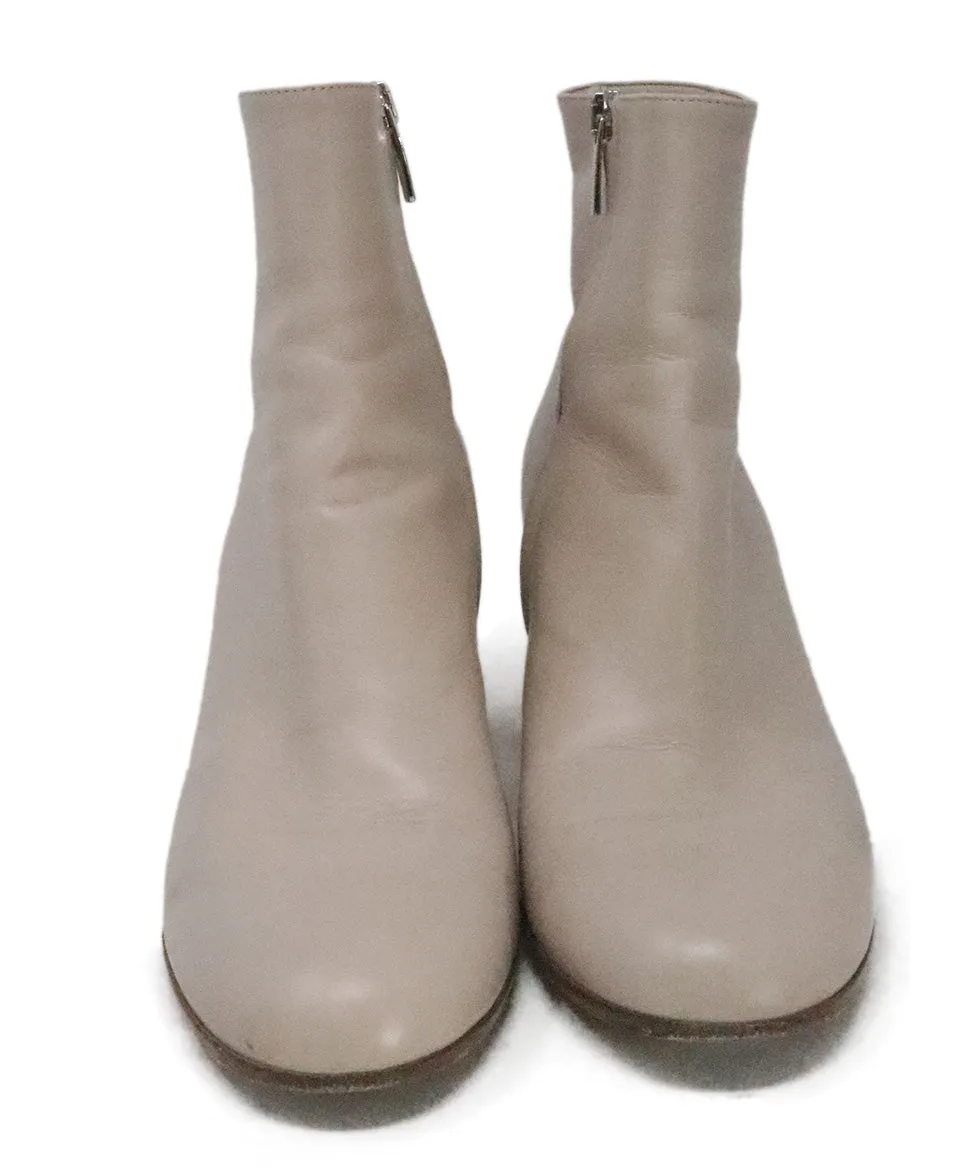 Gianvito Rossi Beige Leather Booties sz 7.5