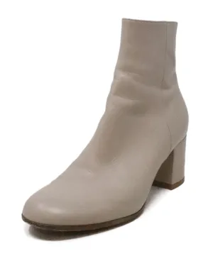 Gianvito Rossi Beige Leather Booties sz 7.5