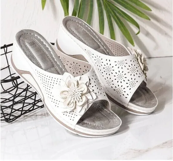 Leather Soft Footbed Orthopedic Arch-Support Sandals