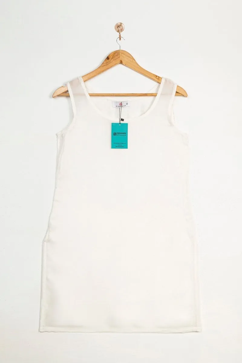 Mihrimah Grip Silk Off-White Slip Shameez MIH15