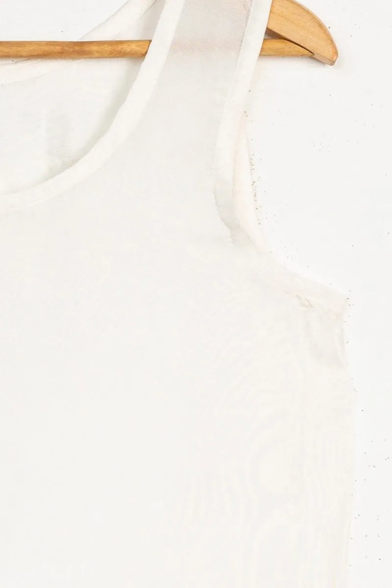 Mihrimah Grip Silk Off-White Slip Shameez MIH15
