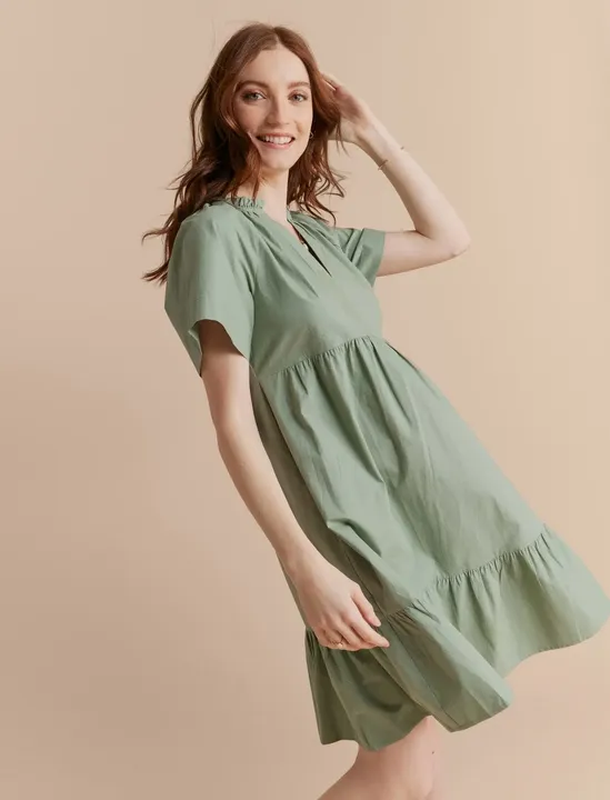 Raglan Mini Dress - Green Bay