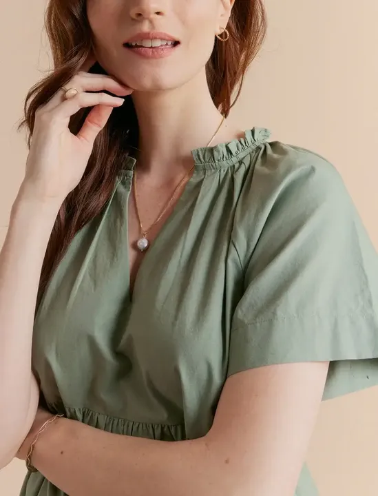 Raglan Mini Dress - Green Bay
